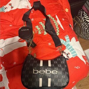Bebe Black and White Crossbody Bag